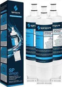 img 4 attached to Чистая и безопасная питьевая вода со сменным фильтром для воды холодильника SpiroPure SP-WP500, сертифицированным NSF (3 шт. в упаковке)