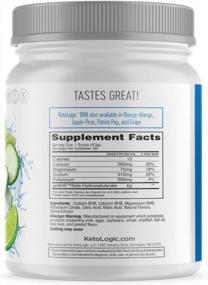 img 3 attached to KetoLogic BHB: The Ultimate Cucumber & Lime Ketone Supplement For Appetite Suppression, Energy Boost, And Electrolyte Replenishment - 60 Servings