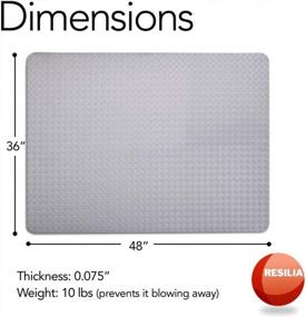 img 1 attached to RESILIA - Green Diamond Plate Under Grill Mat - Protects Outdoor Surfaces, 36 x 48 inches