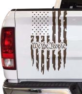 greenyef graphics we the people distressed american usa us flag truck tailgate vinyl decal preamble of the us constitution compatible with most pickup trucks - rear car sticker (11&#34 логотип