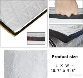 img 1 attached to 🚗 GOSCHE 394 mil Sound Deadener for Car - Enhanced Audio Noise Insulation and Vibration Dampening - 10mm Thick Sound Deadening Mat - 12-Piece Set (9.8″x 15.7″, 12.92 sqft)