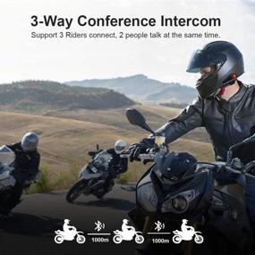 img 1 attached to 🏍️ Fodsports BT-S2 Motorcycle Bluetooth Intercom Helmet Headset - 2 Pack Hard Mic, 1000M Range, Hands-Free Calling, FM Radio, MP3 Player