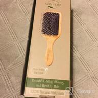 img 1 attached to Boar Bristle Hair Brush Set With Wide Tooth Tail Comb Men Detangling Hair Brushes For Women Mens Paddle Brush Bamboo Wooden Bore Natural Hairbrush For Shine Fine Hair Reduce Frizz Improve Hair Texture review by Jesse Francilme
