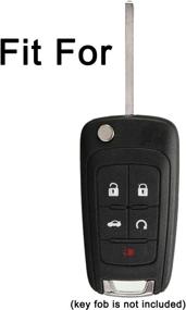 img 3 attached to 🔑 2-Pack Coolbestda Rubber Key Fob Cover for Chevrolet Equinox Camaro Cruze Malibu Sonic Volt Park - Remote Case Skin Jacket Holder Protector