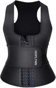img 4 attached to Women'S Neoprene Sauna Sweat Waist Trainer Corset Trimmer Vest For Tummy Control And Waist Cincher Body Shaping