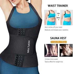 img 2 attached to Women'S Neoprene Sauna Sweat Waist Trainer Corset Trimmer Vest For Tummy Control And Waist Cincher Body Shaping