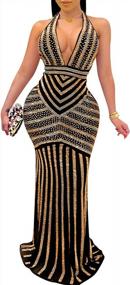 img 4 attached to Women'S Sexy Hot Drilling Process Dress - Perfect For Parties & Club Nights!