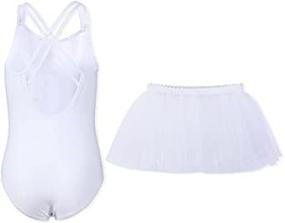 img 1 attached to Girls Ballet Leotard With Removable Tutu Skirt - Camisole Dance Dress Combo For Toddlers By DIPUG