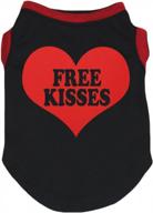 petitebella heart puppy dog shirt 'free kisses' black/red medium logo