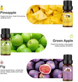 img 2 attached to Premium Fruity Fragrance Oil Set By ASAKUKI - 6 X 10Ml Essential Oils For Soap And Candle Making - Passion Fruit, Strawberry, Pineapple, Green Apple, Fig, And Guava - Perfect For Diffusers