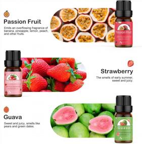 img 3 attached to Premium Fruity Fragrance Oil Set By ASAKUKI - 6 X 10Ml Essential Oils For Soap And Candle Making - Passion Fruit, Strawberry, Pineapple, Green Apple, Fig, And Guava - Perfect For Diffusers