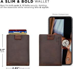 img 1 attached to Blocking Genuine Leather Minimalist Wallets Men's Accessories ... Wallets, Card Cases & Money Organizers