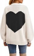 heartfelt style: nulibenna women's chunky cardigan sweater with open front and long sleeves logo