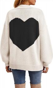 img 4 attached to Heartfelt Style: Nulibenna Women'S Chunky Cardigan Sweater With Open Front And Long Sleeves