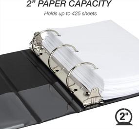 img 2 attached to Organize In Style With Samsill Economy 2 Inch 3 Ring Binder - Customizable, Non-Stick, And Made In USA