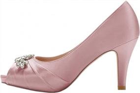img 3 attached to Sparkling ERIJUNOR Peep Toe Heels: Perfect For Evening, Prom, And Weddings