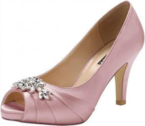 img 4 attached to Sparkling ERIJUNOR Peep Toe Heels: Perfect For Evening, Prom, And Weddings
