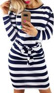 happy sailed womens striped elegant women's clothing : dresses logo