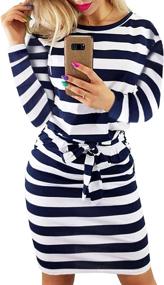 img 1 attached to Happy Sailed Womens Striped Elegant Women's Clothing : Dresses