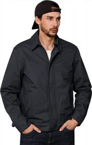 img 1 attached to WenVen Men'S Canvas Utility Work Wear Lightweight Casual Military Jacket