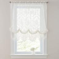 brylanehome vintage lace balloon shade window curtain, ivory beige logo