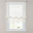 brylanehome vintage lace balloon shade window curtain, ivory beige logo