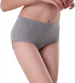 img 3 attached to Cotton Briefs For Women - Comfortable And Stylish Mid-Waist Underwear With Full Coverage