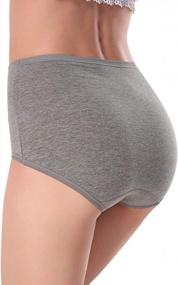 img 2 attached to Cotton Briefs For Women - Comfortable And Stylish Mid-Waist Underwear With Full Coverage