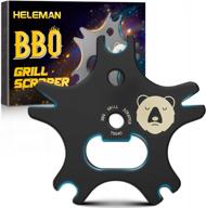 heleman bbq grill scraper - stocking stuffers for men women, grill accessories cleaner tool, cool gadget gift for husband dad mom kitchen gadgets grilling tools. logo