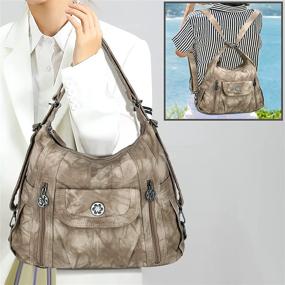 img 2 attached to Handbags Leather Handbag Fashion Multi Pocket Women's Handbags & Wallets - Hobo Bags