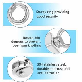 img 1 attached to 2Pcs U Type Pulley Block For Lifting: 34MM 304 Stainless Steel System For Many Uses - TooTaci