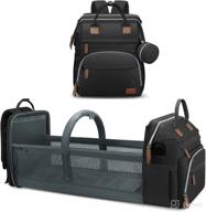 🎒 ultimate diaper bag backpack: changing station, waterproof pad, sunshade & toy bar for boys & girls logo