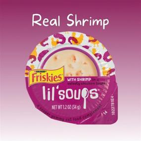 img 3 attached to 🐱 Friskies Lil Soups for Cats Bundle: 3 Flavor Variety Pack with Shrimp, Sockeye Salmon, and Tuna (1.2 Ounces); Includes 2 Bonus Mesh Kitty Toys and Car Paw Magnet!