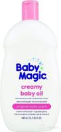 👶 baby magic creamy baby oil: nourishing 16.5oz coconut & camelia oil formula - paraben, phthalate, sulfate, and dye free logo