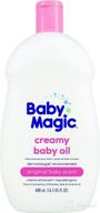 👶 baby magic creamy baby oil: nourishing 16.5oz coconut & camelia oil formula - paraben, phthalate, sulfate, and dye free логотип