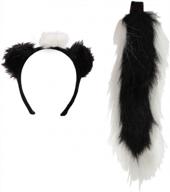 skunk costume ears and tail accessory set logo