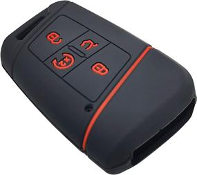 img 1 attached to 2 шт. Чехол для ключа Coolbestda совместим с VW Volkswagen Tiguan Atlas Jetta Passat Golf Alltrack Push Start 4B 2021 2020 2019 Кожаный чехол для ключа Pouch Sleeve Glove Protector KR5FS14-US.