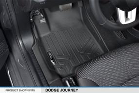 img 3 attached to MAXLINER Custom Fit Floor Mats for 2012-2020 Dodge Journey – 3 Row Liner Set in Black with 1st Row Dual Floor Hooks