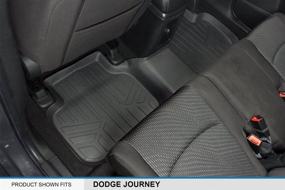 img 1 attached to MAXLINER Custom Fit Floor Mats for 2012-2020 Dodge Journey – 3 Row Liner Set in Black with 1st Row Dual Floor Hooks