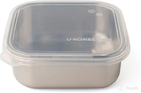 img 3 attached to U-Konserve Stainless Steel Food Storage Bento Box Container - Leak Proof, Dishwasher Safe, Plastic-Free (15oz Clear)