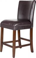 upgrade your home decor with brown faux leather bar stools - 24 inch decorative home furniture from homepop logo