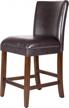 upgrade your home decor with brown faux leather bar stools - 24 inch decorative home furniture from homepop logo