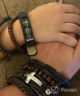 img 1 attached to 🙏 MPRAINBOW Christian Gifts: Inspirational Religious Bracelets for Men with Cross Jesus God Scripture, Personalized Engraved Jewelry made of Genuine Leather - Adjustable 6"-7.7 review by David Flores