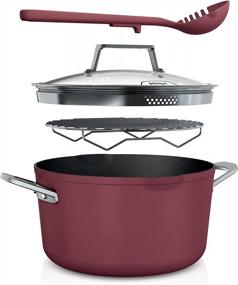 img 4 attached to Unleash Your Inner Chef With Ninja'S NeverStick PossiblePot Premium Set - 7 Quart Capacity, Nonstick, Durable And Oven Safe To 500°F