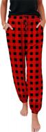 comfortable plaid lounge pants with pockets for women by maxmoda logo