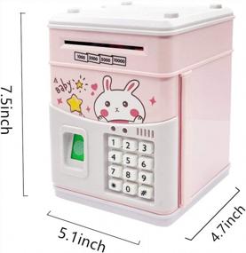 img 3 attached to Secure And Fun: Pink Electronic ATM Bank With Personal Password For Girls – Perfect Birthday Gift And Safe Savings Solution