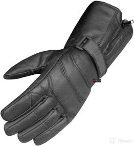 img 3 attached to 🧤 XL Black Men's Sheep Leather Winter Motorcycle Street Cruiser Gloves with Thermal Lining