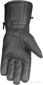 img 2 attached to 🧤 XL Black Men's Sheep Leather Winter Motorcycle Street Cruiser Gloves with Thermal Lining