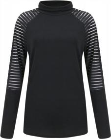 img 3 attached to Women'S Casual Bowling Tee Shirt: IYYVV Crewneck Sweatshirt With Curved Hem And Long Sleeve, Made Of Cool Polyester For Spring