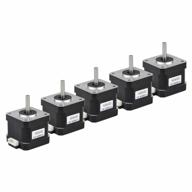 pack of 5 nema 17 stepper motors - 2 phase bipolar, 1.5a, 59.5oz.in (42ncm), 42x42x38mm, 4-wire with 30cm cable, ideal for 3d printing - intelligent 42a02c-dupont logo